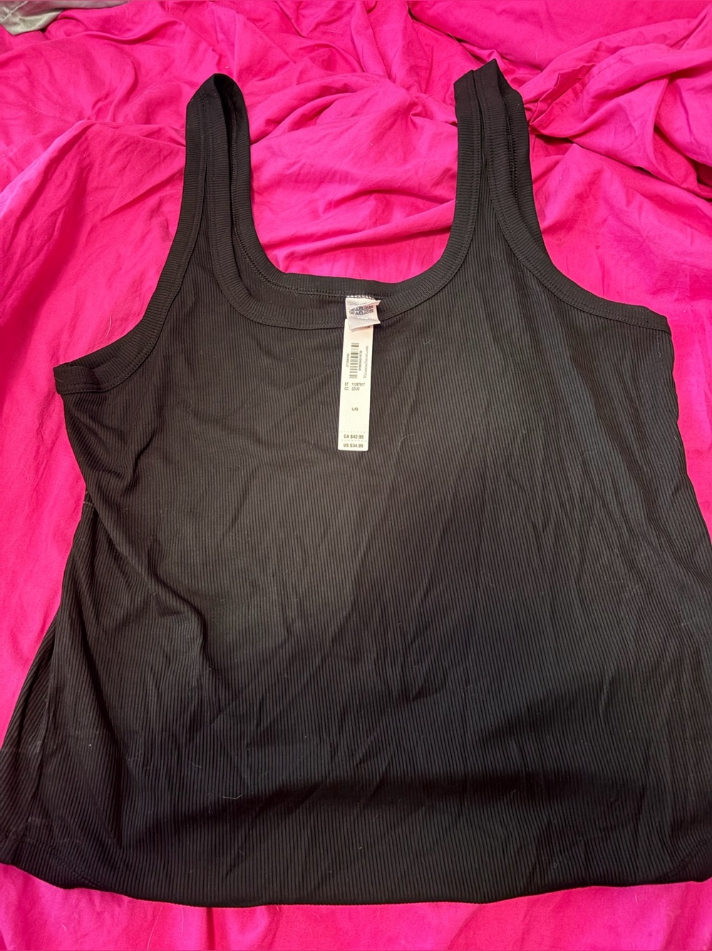 Victoria's Secret Black Ribbed Tank Top